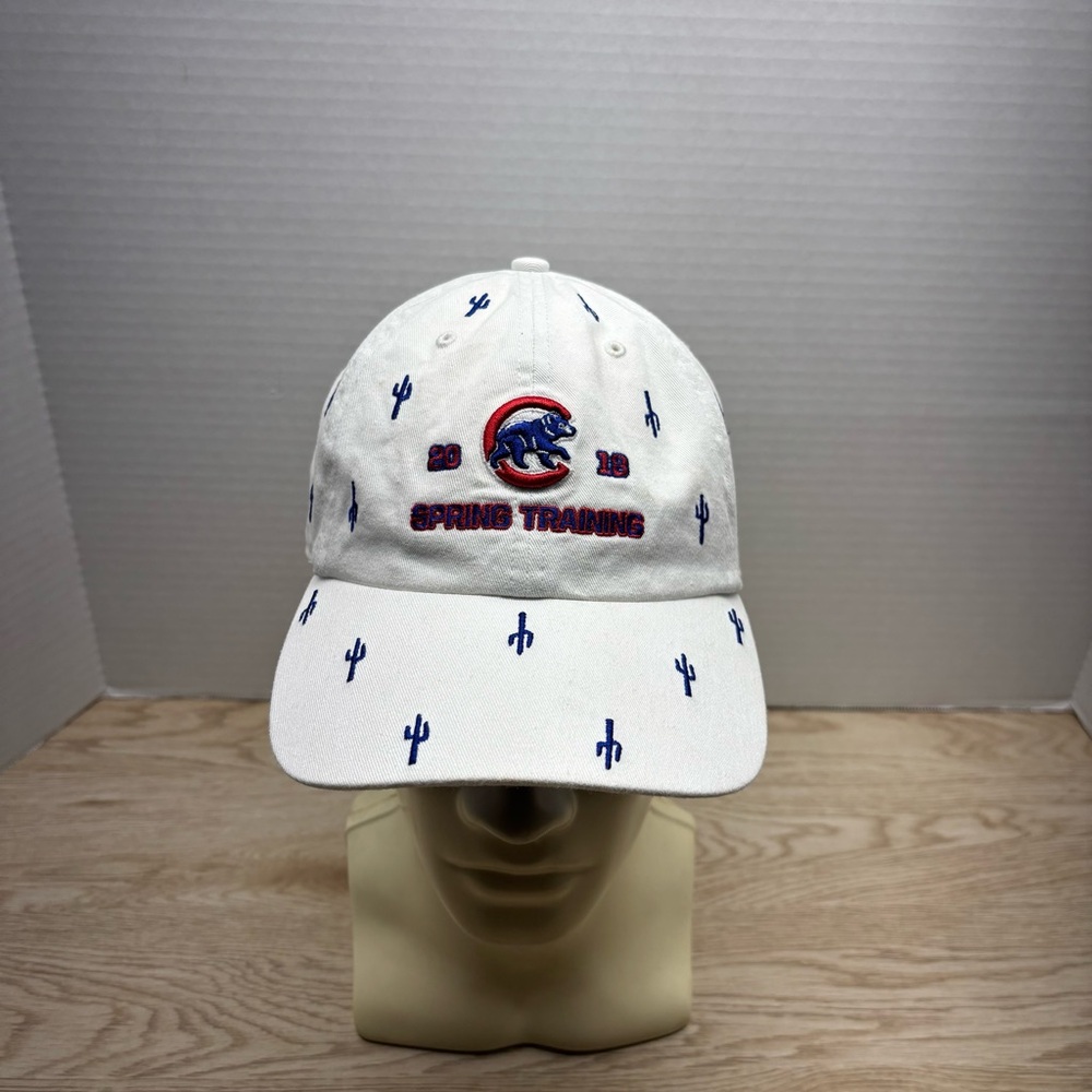 Chicago Cubs 2018 Spring Training White Cap with Blue Embroidery